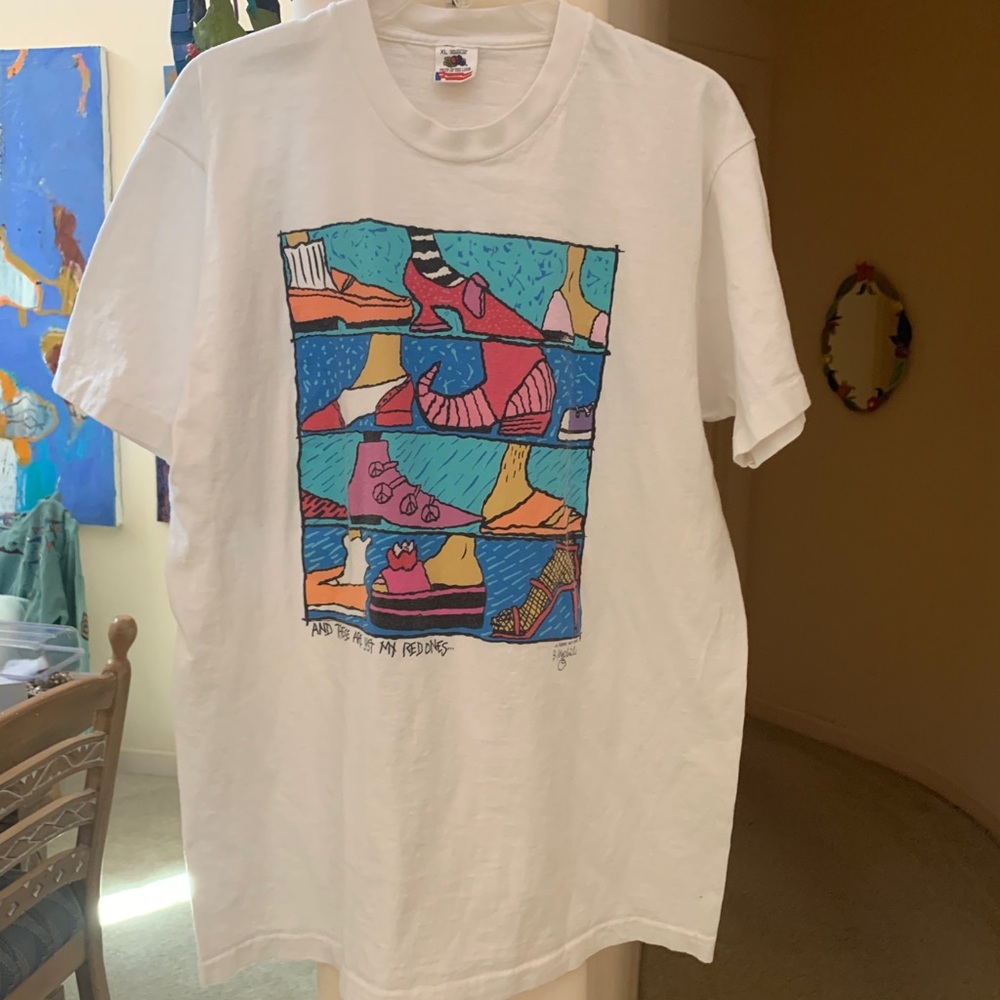 Hand screened women’s tee shirt